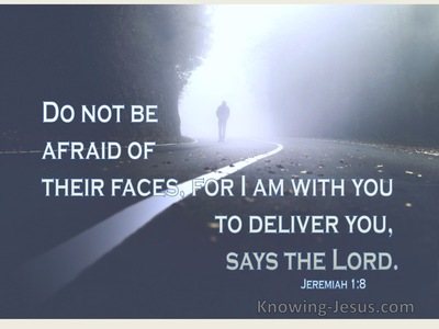 Jeremiah 1:8 Do Not Be Afraid Of Their Faces (navy) 